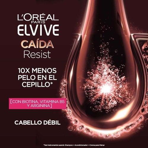 Cabello con apariencia más densa y fuerte en 6 semanas con Elvive Aminexil