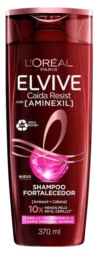 Shampoo Elvive Anticaída Aminexil 370 ml para reducir la caída por quiebre L'Oréal Paris