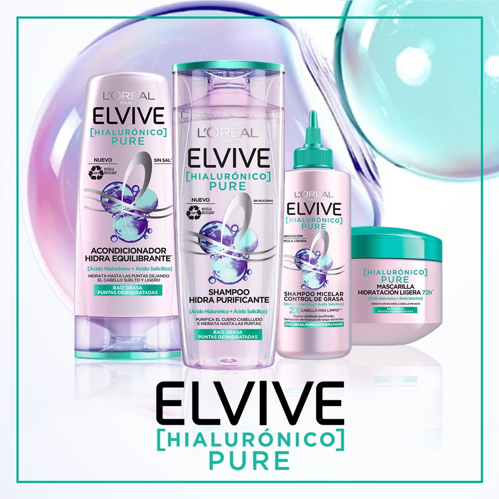 Elvive Hialurónico Pure Shampoo Micelar L'Oréal París