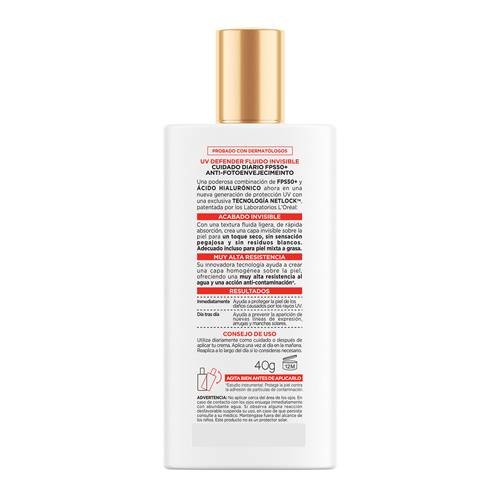 UV Defender Fluido Invisible Back